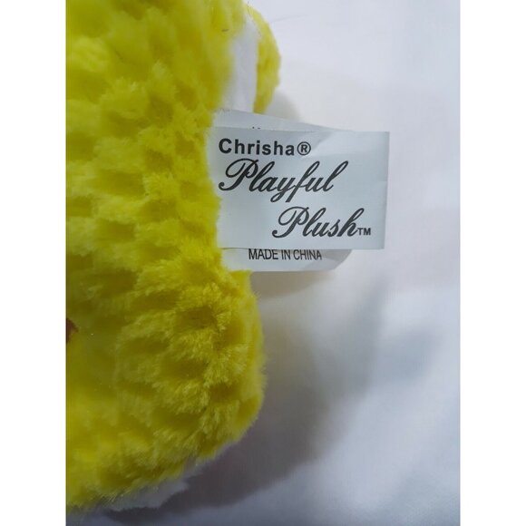 Chrisha Playful Yellow Bunny Rabbit Waffle Texture Plush 6" Easter Stuffed Anima - Picture 5 of 7